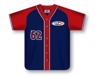 Custom Made Full Button Baseball Jersey with Contrasting Color P