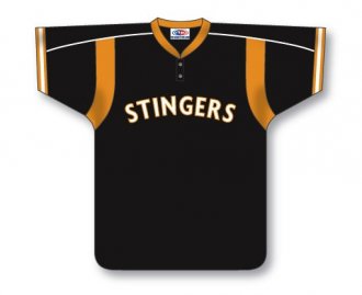 Custom Made Two Button Baseball Jersey with Shoulder Inserts and